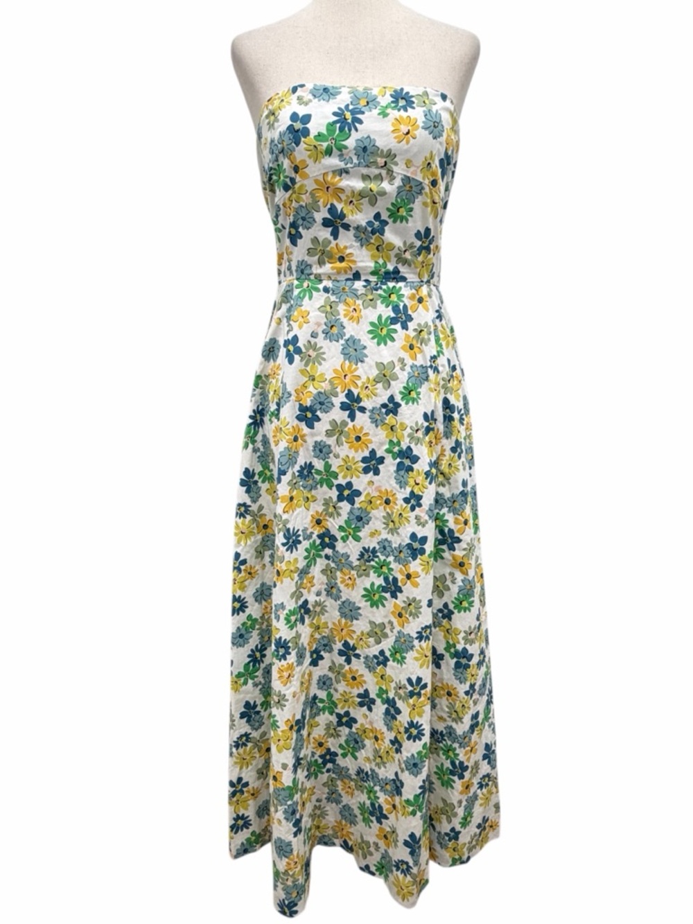 Kate Spade Strapless Market Floral Midi Dress Size 4
